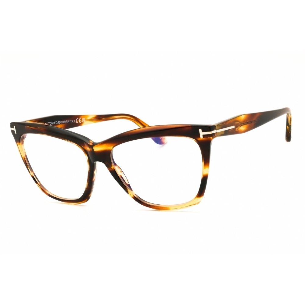 Tom Ford FT6064 Eyeglasses Coloured Havana Acetate Cat-Eye